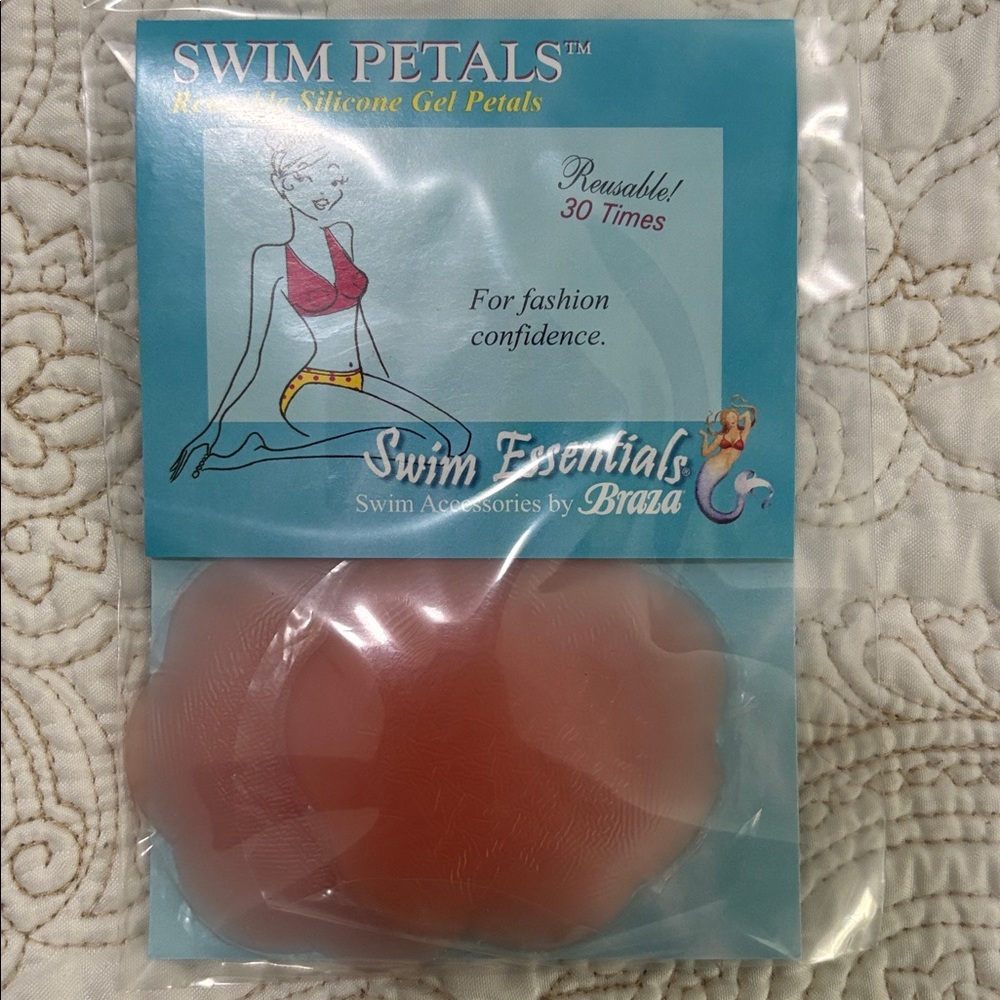 Seamless swim Cream gel petal covers